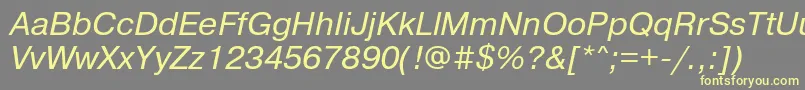 Prg56C Font – Yellow Fonts on Gray Background