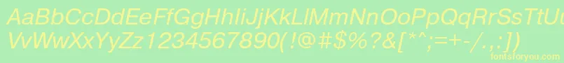 Prg56C Font – Yellow Fonts on Green Background