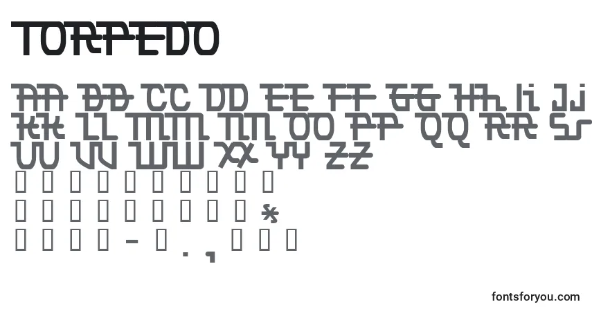 Fuente Torpedo - alfabeto, números, caracteres especiales