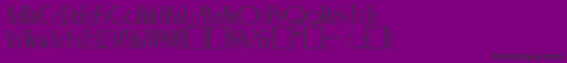 Fonte UptownDinerRegular – fontes pretas em um fundo violeta