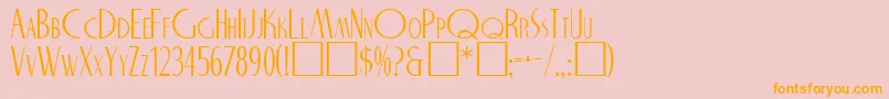 UptownDinerRegular Font – Orange Fonts on Pink Background