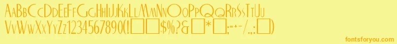 UptownDinerRegular Font – Orange Fonts on Yellow Background
