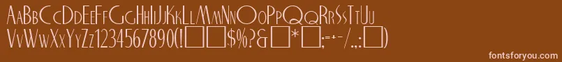 UptownDinerRegular Font – Pink Fonts on Brown Background