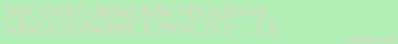UptownDinerRegular Font – Pink Fonts on Green Background