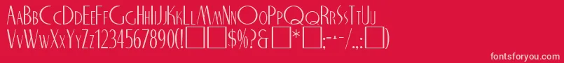 UptownDinerRegular Font – Pink Fonts on Red Background