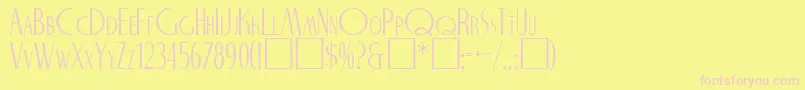 UptownDinerRegular Font – Pink Fonts on Yellow Background