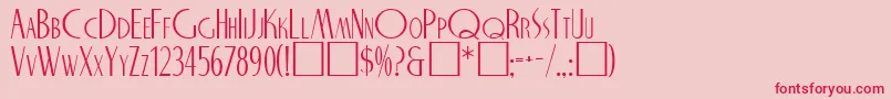 UptownDinerRegular Font – Red Fonts on Pink Background