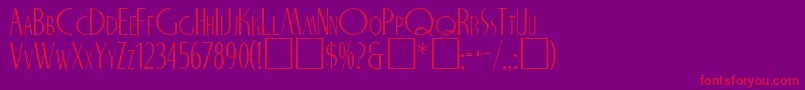 UptownDinerRegular Font – Red Fonts on Purple Background