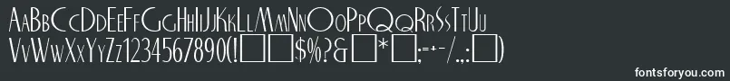 Шрифт UptownDinerRegular – белые шрифты на чёрном фоне