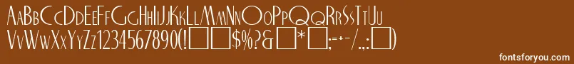 UptownDinerRegular Font – White Fonts on Brown Background