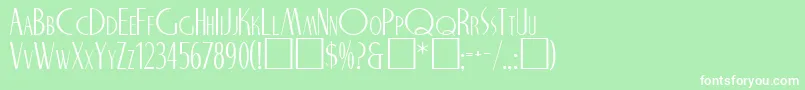 UptownDinerRegular Font – White Fonts on Green Background