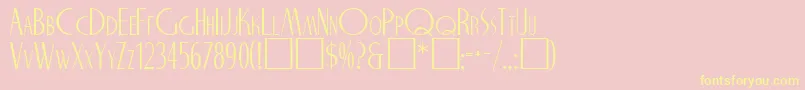 UptownDinerRegular-Schriftart – Gelbe Schriften auf rosa Hintergrund