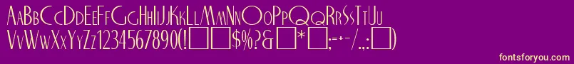 UptownDinerRegular Font – Yellow Fonts on Purple Background