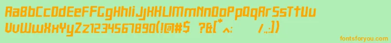 HeartbitBold Font – Orange Fonts on Green Background