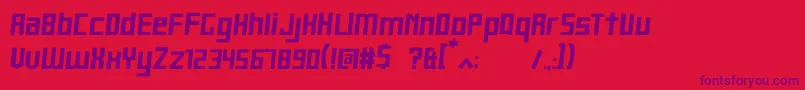 HeartbitBold Font – Purple Fonts on Red Background