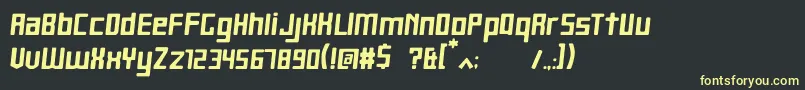 HeartbitBold Font – Yellow Fonts on Black Background