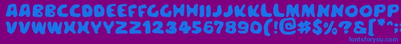 Meegoreng Font – Blue Fonts on Purple Background