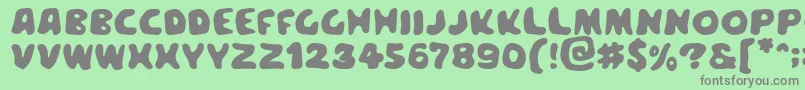 Meegoreng Font – Gray Fonts on Green Background