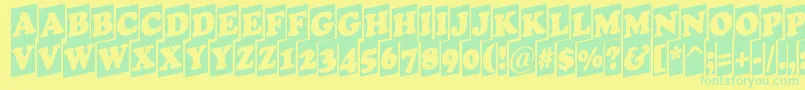 Шрифт Cooper9 – зелёные шрифты на жёлтом фоне