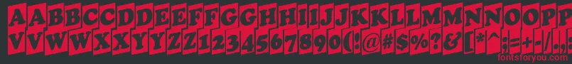 Cooper9 Font – Red Fonts on Black Background