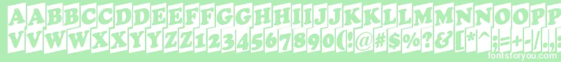 フォントCooper9 – 緑の背景に白い文字