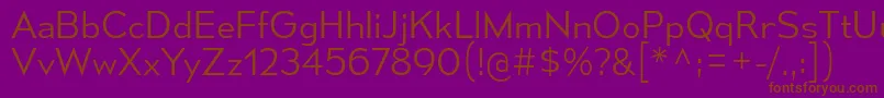 MesmerizeLt Font – Brown Fonts on Purple Background