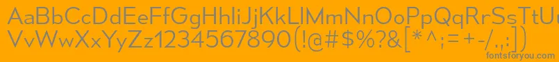 MesmerizeLt Font – Gray Fonts on Orange Background