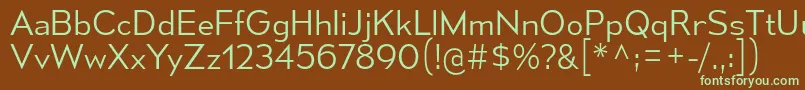 Czcionka MesmerizeLt – zielone czcionki na brązowym tle
