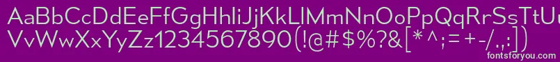 MesmerizeLt-Schriftart – Grüne Schriften auf violettem Hintergrund