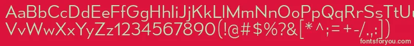MesmerizeLt Font – Green Fonts on Red Background