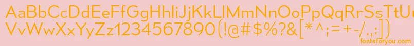 MesmerizeLt Font – Orange Fonts on Pink Background