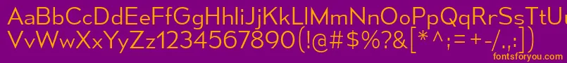 MesmerizeLt Font – Orange Fonts on Purple Background