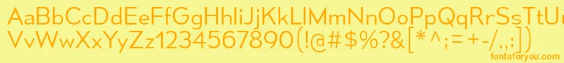 MesmerizeLt Font – Orange Fonts on Yellow Background