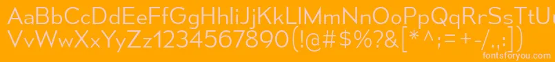 MesmerizeLt Font – Pink Fonts on Orange Background