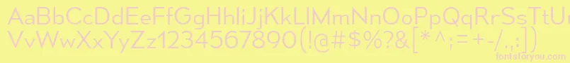 MesmerizeLt Font – Pink Fonts on Yellow Background