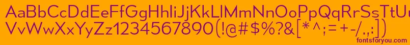 MesmerizeLt Font – Purple Fonts on Orange Background
