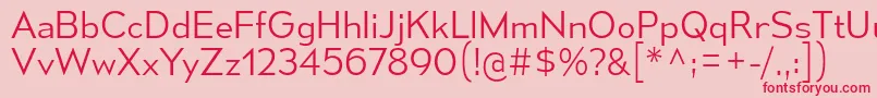 MesmerizeLt Font – Red Fonts on Pink Background