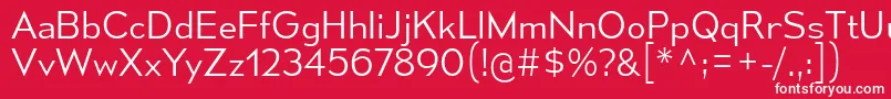 MesmerizeLt-Schriftart – Weiße Schriften auf rotem Hintergrund