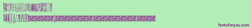 Smokingpistols Font – Purple Fonts on Green Background