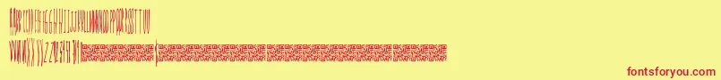 Smokingpistols Font – Red Fonts on Yellow Background