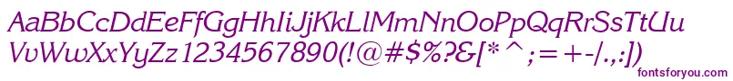 KarinaRusItalic Font – Purple Fonts on White Background