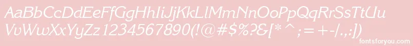 More about KarinaRusItalic Font KarinaRusItalic Font – White Fonts on Pink Background