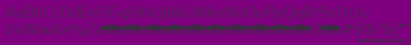 KabrioExtralightItalicTrial Font – Black Fonts on Purple Background