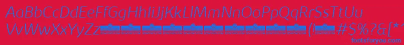 More about KabrioExtralightItalicTrial Font KabrioExtralightItalicTrial Font – Blue Fonts on Red Background
