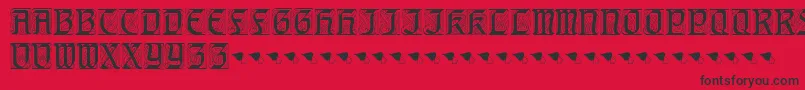 AugsburgerInitials Font – Black Fonts on Red Background