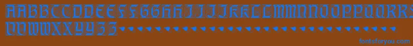 Подробнее о шрифте AugsburgerInitials Шрифт AugsburgerInitials – синие шрифты на коричневом фоне