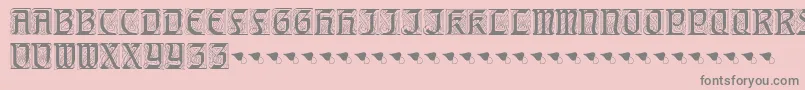 AugsburgerInitials-Schriftart – Graue Schriften auf rosa Hintergrund