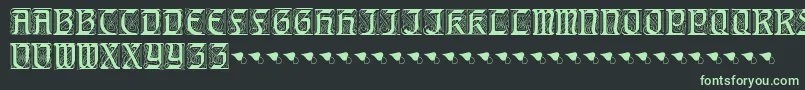 AugsburgerInitials Font – Green Fonts on Black Background