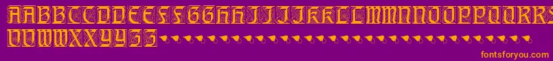 AugsburgerInitials Font – Orange Fonts on Purple Background