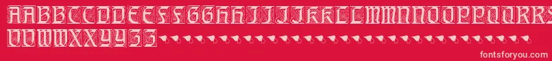 AugsburgerInitials Font – Pink Fonts on Red Background